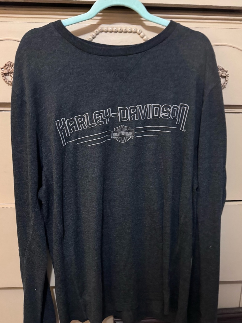 Harley-Davidson Black Tee with Orange Shield Logo